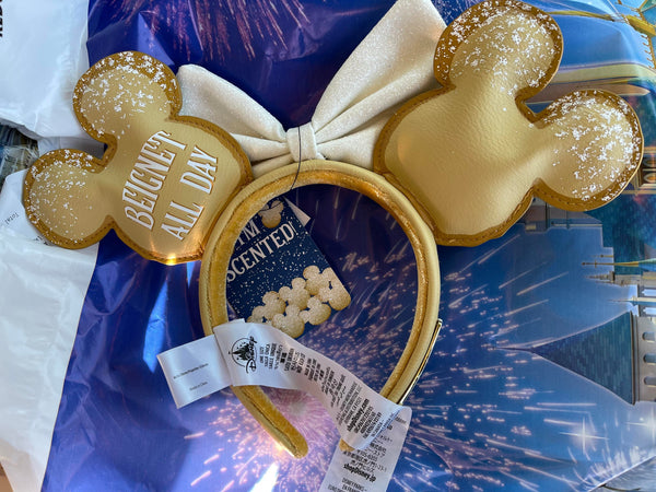 Disney Parks Port Orleans French Quarter Beignet Loungefly Minnie Mouse Ears Headband 2022
