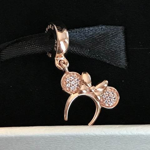Pandora Rose Minnie Ear Headband Disney Parks Exclusive Dangle Charm